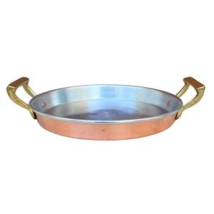 Frigideira Cobre Puro Alça Bronze 23 Cm Restaurante Buffet