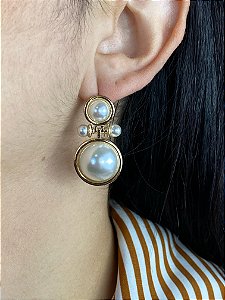 Brinco Charme  Pérola Redondo