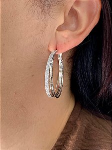 Argola Tripla Brilho