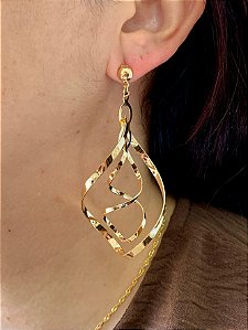 Brinco Espiral Dourado