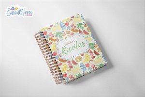 Caderno de Receitas - Comidinhas Colorido