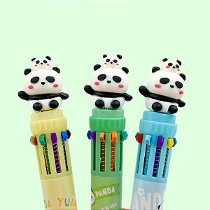 Caneta 10 Cores Pandinhas