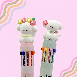 Caneta 10 Cores Doguinho Fofo