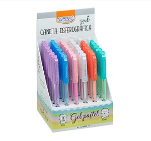 Caneta Esferográfica Gel Cores Pastel 1.0mm
