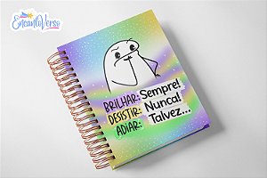 Caderno/Agenda Permanente Flork - Brilhar Sempre, Desistir Nunca, Adiar Talvez