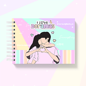 Livro de Colorir Doramas 50 folhas 120g Capa Dura