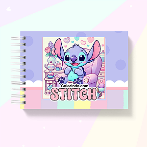 Livro de Colorir Stitch Capa Dura Folhas 120g