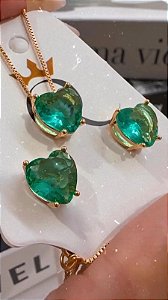 CONJUNTO CORAÇÃO ESMERALDA