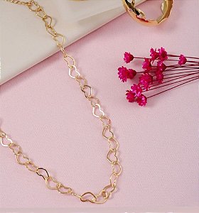 COLAR ELOS CORAÇÃO DOURADO