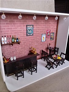Quadro Cenário Miniatura Barzinho Bar Boteco