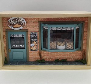 Quadro Cenário Miniatura Padaria - Bakery
