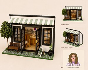 Quadro Cenário Miniatura Cafeteria