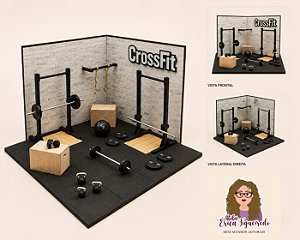 Quadro cénario miniatura academia de crossfit