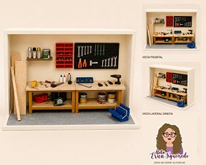 Quadro cenário miniatura marcenaria