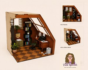 Quadro Cenário Miniatura Escritor