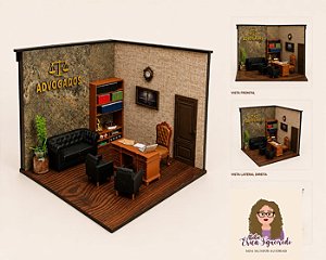 Quadro Cenário Miniatura Advogado