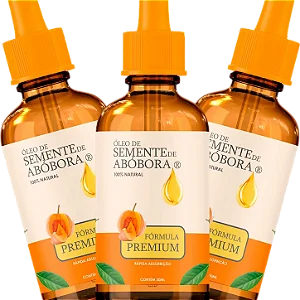 Kit 3 Óleos de Semente de Abóbora 30 ml – 90 ml