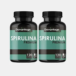 Kit 2 Potes Spirulina 500 mg – 120 Cápsulas