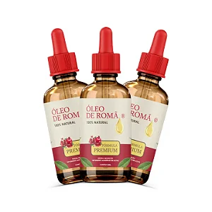 Kit 3 Frascos Óleo de Romã 30 ml – Prensado a Frio