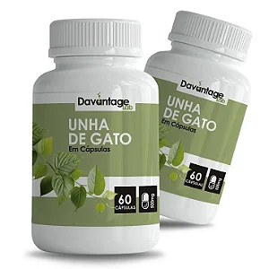 Kit 2 Potes Unha de Gato 500 mg – 120 Cápsulas
