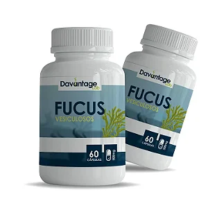 Kit 2 Potes Fucus Vesiculosus 500 mg – 120 Cápsulas