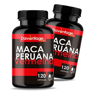 Kit 2 Potes Maca Peruana Vermelha 500 mg – 240 Cápsulas