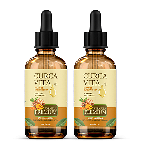Kit 02 Frascos Curcumina Em Gotas - Gotas 30ml Curcuvita