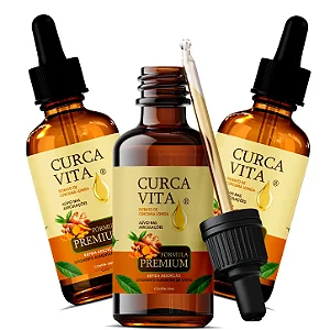 Kit 3 Frascos Óleo de Cúrcuma 30 ml – 90 ml
