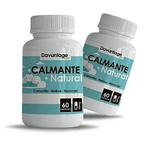 Kit 2 Potes Calmante Natural 500 mg – 120 Cápsulas