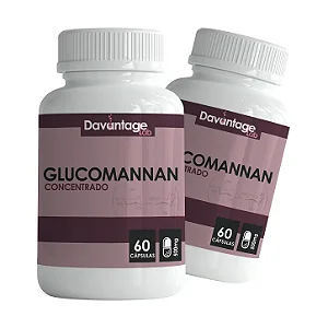 Kit 2 Potes Glucomannan em Cápsulas 500 mg - 120 Cápsulas
