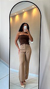 BLUSA SEM ALÇA MARROM