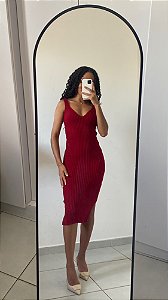 VESTIDO TRICÔ VERMELHO