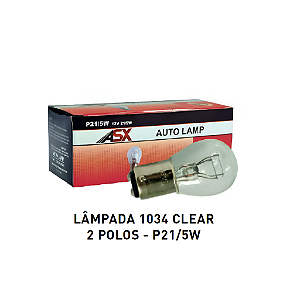 Kit 10 Lâmpadas 2 polos 12V P21/5W - ASX