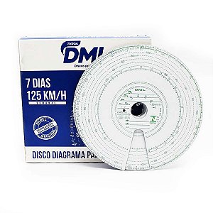 Kit 10 Discos Tacógrafo Semanal 125KM 7 dias - DML