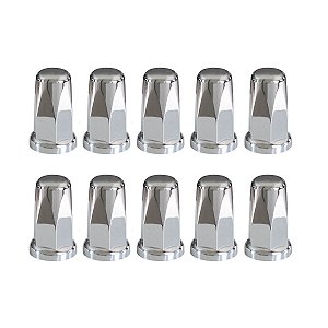 Kit 10 Capas de Porca Belga Cromada 32/33MM - BF