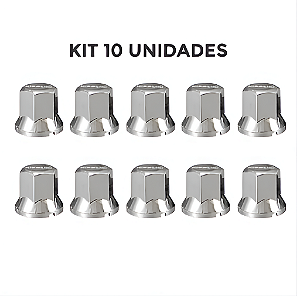 Kit 10 Capas de Porca Cromada 32MM - Nicolini