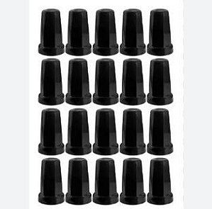 Kit 10 Capas de Porca Belga Black 32/33MM - BF