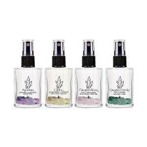 Kit Mini Sprays Ambientais com Cristais - 4 Sprays de 10 ml