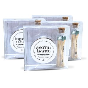 Kit Mini Vela Mensageira da Sorte - 20g + Vidrinho de Fósforo