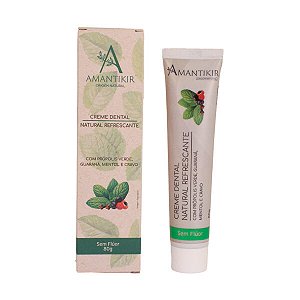 Creme Dental Natural Refrescante 80g Amantikir