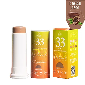 Base Multifuncional em Bastão com Cor e Protetor Solar FPS33 - Tom 600 - BioBio