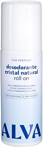 Desodorante Roll on Cristal Natural Sem Perfume Vegano (70ml) - Alva