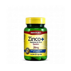 Zinco + Quelato 28Mg 60 Caps - MaxiNutri