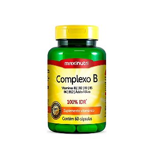 Complexo B 100% IDR 60 Caps - MaxiNutri