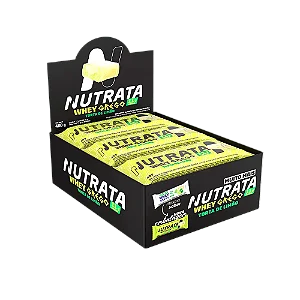 Barra de Proteína Whey Grego 12und Sabor Torta de Limão - Nutrata