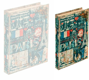 Caixa Livro Pequena Paris  26x17x4