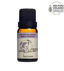 Blend de Óleos Essenciais Pets Medo e Ansiedade Via Aroma - 10ml