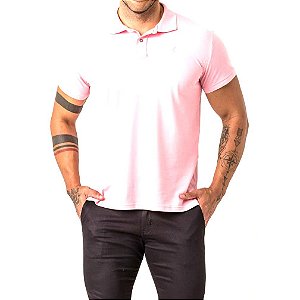 Camisa Polo Básica Masculina Salmão Fit Zune