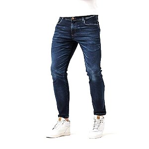 Calça Jeans Masculina Estonada Com Amassado Super Skinny Fit Zune