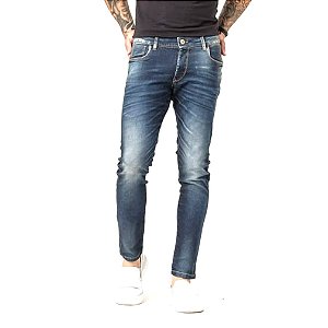 Calça Jeans Masculina Estonada Super Skinny Fit Zune